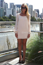 Load image into Gallery viewer, Billowing Bow Back Dress (Nude)