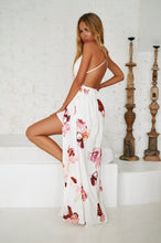 Load image into Gallery viewer, Floral Fantasy Maxi Dress (White/Brown Pink Floral)