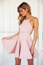 Load image into Gallery viewer, Fortune Backless Mini Dress (Blush)