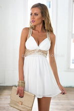 Load image into Gallery viewer, Golden Moment Dress (White)