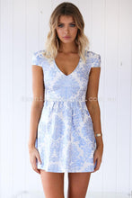 Load image into Gallery viewer, Gold Foil Dress (Blue)