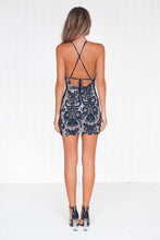 Load image into Gallery viewer, Inka Lace Dress (Navy)