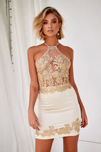 Load image into Gallery viewer, Jasmine Stardust Satin Dress (Gold)
