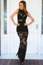 Load image into Gallery viewer, Lace Goddess Maxi Dress (Black)
