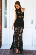 Load image into Gallery viewer, Lace Goddess Maxi Dress (Black)