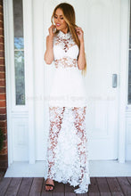 Load image into Gallery viewer, Lace Goddess Maxi Dress (White)