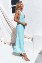 Load image into Gallery viewer, Macrame Goddess Maxi Dress (Baby Blue)