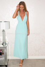 Load image into Gallery viewer, Macrame Goddess Maxi Dress (Baby Blue)