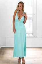 Load image into Gallery viewer, Macrame Goddess Maxi Dress (Baby Blue)