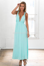 Load image into Gallery viewer, Macrame Goddess Maxi Dress (Baby Blue)