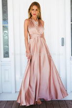 Load image into Gallery viewer, The Perfect Date Satin Maxi Dress (Mocha) - SAMPLE SALE