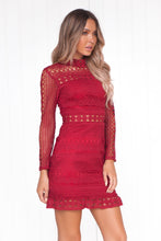 Load image into Gallery viewer, Riverdale Lace Dress (Wine)