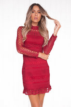 Load image into Gallery viewer, Riverdale Lace Dress (Wine)