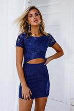 Load image into Gallery viewer, Shay Lace Dress (Navy)