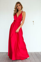 Load image into Gallery viewer, The Perfect Date Satin Maxi Dress (Red)