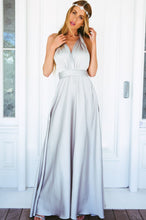 Load image into Gallery viewer, The Perfect Date Satin Maxi Dress (Silver)