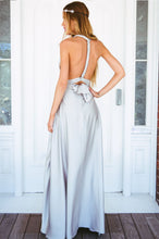 Load image into Gallery viewer, The Perfect Date Satin Maxi Dress (Silver)