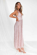 Load image into Gallery viewer, Wealth of Glitter Maxi Dress (Rose Gold)