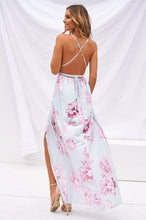 Load image into Gallery viewer, Floral Fantasy Maxi Dress (Baby Blue/Pink)
