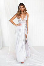 Load image into Gallery viewer, Girl On Fire Maxi Dress (Silver)
