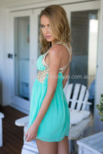 Load image into Gallery viewer, Golden Moment Dress (Mint)
