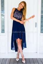 Load image into Gallery viewer, Higher Love Midi Dress (Navy)
