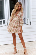 Load image into Gallery viewer, **High Tea Dress (Nude/Green Floral)
