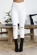 Load image into Gallery viewer, Hudson Skinny Ripped Jeans (White)
