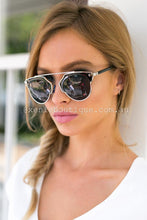 Load image into Gallery viewer, It's So Real Sunglasses (Black &amp; Silver) SAMPLE SALE
