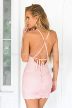 Load image into Gallery viewer, Inka Lace Dress (Baby Pink)
