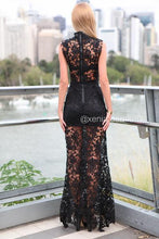 Load image into Gallery viewer, Lace Goddess Maxi Dress (Black)
