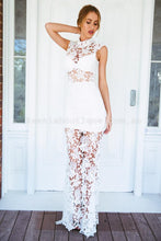 Load image into Gallery viewer, Lace Goddess Maxi Dress (White)
