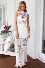 Load image into Gallery viewer, Lace Goddess Maxi Dress (White)
