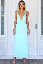 Load image into Gallery viewer, Macrame Goddess Maxi Dress (Baby Blue)
