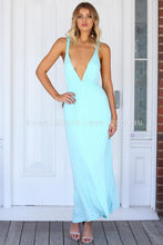 Load image into Gallery viewer, Macrame Goddess Maxi Dress (Baby Blue)
