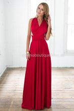 Load image into Gallery viewer, The Perfect Date Multiway Maxi Dress (Red)
