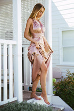 Load image into Gallery viewer, The Perfect Date Satin Maxi Dress (Mocha)

