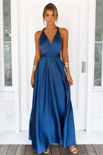Load image into Gallery viewer, The Perfect Date Satin Maxi Dress (Navy)
