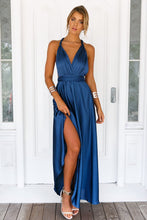 Load image into Gallery viewer, The Perfect Date Satin Maxi Dress (Navy)
