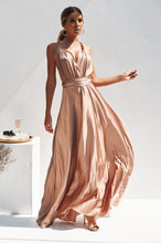 Load image into Gallery viewer, The Perfect Date Satin Maxi Dress (Mocha)
