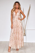 Load image into Gallery viewer, The Perfect Date Sequin Maxi (Nude/Gold)
