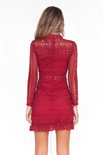 Load image into Gallery viewer, Riverdale Lace Dress (Wine)
