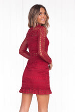 Load image into Gallery viewer, Riverdale Lace Dress (Wine)
