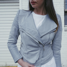 Load image into Gallery viewer, Bessy Biker Jacket (Grey)
