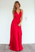 Load image into Gallery viewer, The Perfect Date Satin Maxi Dress (Red)
