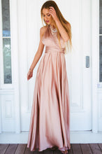 Load image into Gallery viewer, The Perfect Date Satin Maxi Dress (Mocha) - SAMPLE SALE
