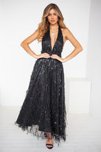 Load image into Gallery viewer, The Perfect Date Sequin Maxi Dress (Black)
