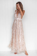 Load image into Gallery viewer, The Perfect Date Sequin Maxi (Nude/Gold)
