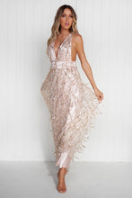 Load image into Gallery viewer, The Perfect Date Sequin Maxi (Nude/Gold)
