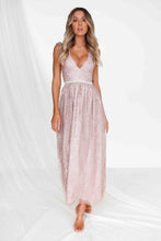 Load image into Gallery viewer, Wealth of Glitter Maxi Dress (Rose Gold)

